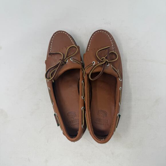 Vintage G.H. Bass & Co Fringe Moccasin Boat Shoes Brown Leather Size 7 - Picture 8 of 15